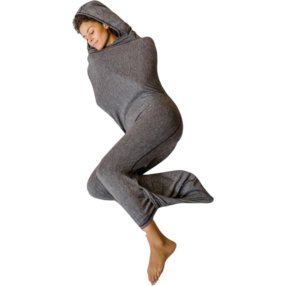 Hug Sleep Hooded Sleep Pod Swaddle Wearable Blanket Hug Hood Graphite Gray XL